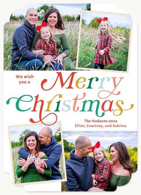 Colorful Snaps Personalized Holiday Cards