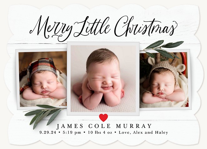 Rustic Photos Personalized Holiday Cards