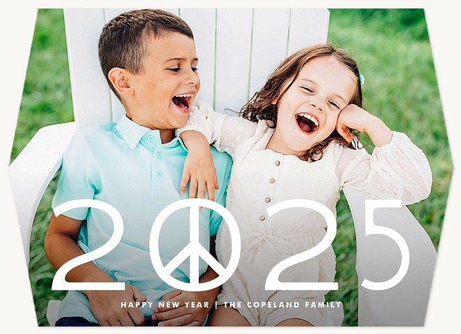 Peaceful Year Personalized Holiday Cards
