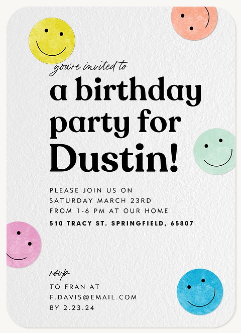Happiest Birthday Kids Birthday Invitations