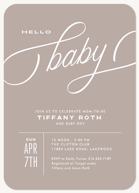 Modern Baby Baby Shower Invites