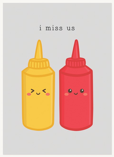  Mustard & Ketchup Greeting Cards