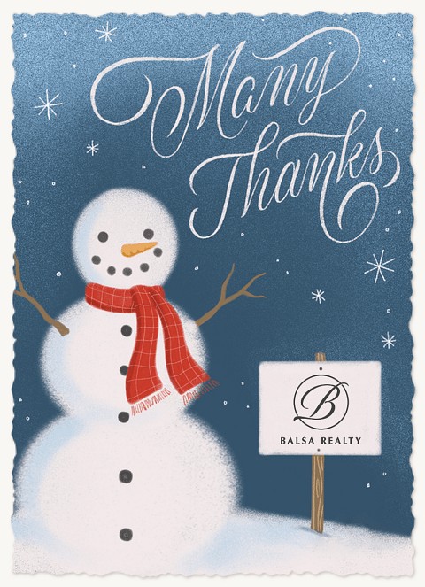 Winter Snowman Business Holiday Cards