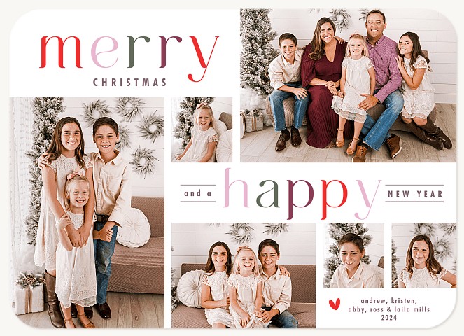 Color Us Merry Personalized Holiday Cards