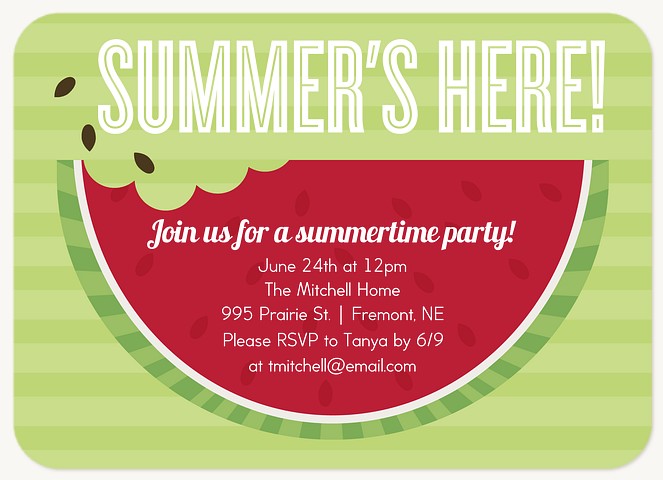 Summer's Here! Summer Party Invitations