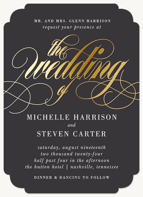 Gilded Luxury Wedding Invitations