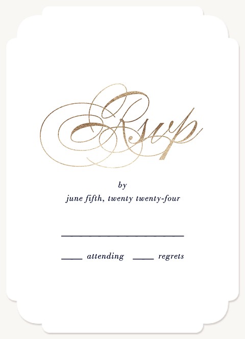 Flourished Milestone Bar Mitzvah RSVP Cards