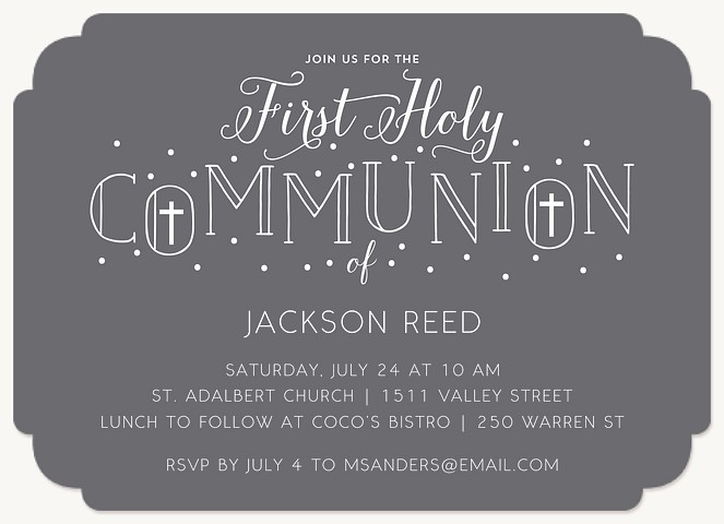 Detailed Communion First Communion Invitations