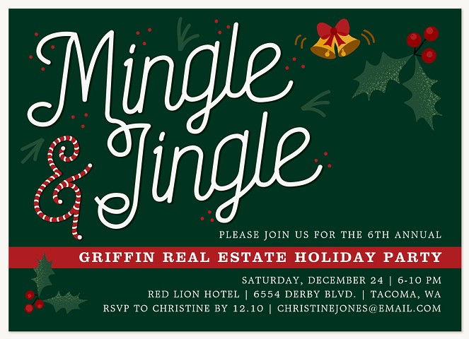 Mingle & Jingle Holiday Party Invitations