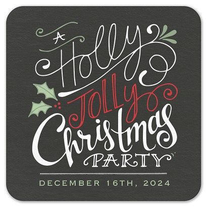 Holly Jolly Party Custom Coasters