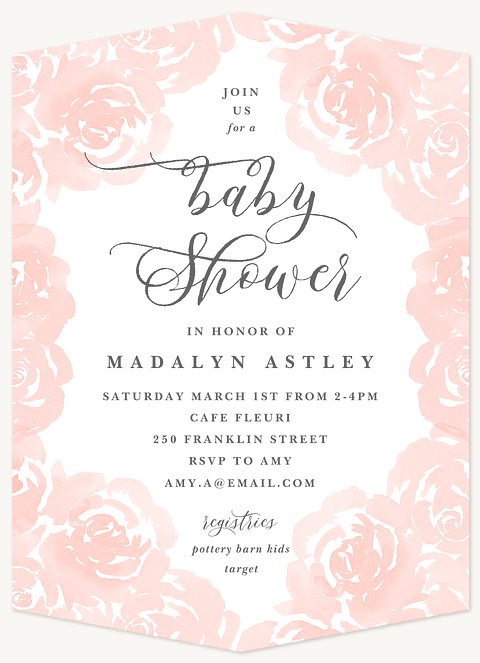 Rose Garden Baby Shower Invites