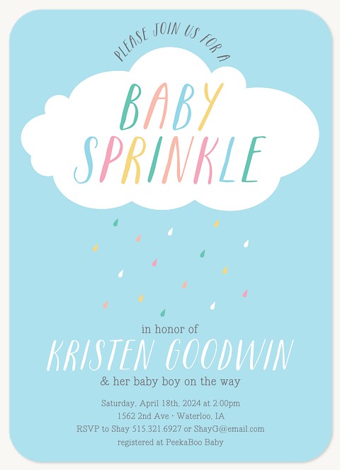 Sprinkling Delight Baby Shower Invites