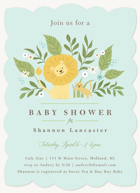 Little Lion Baby Shower Invites