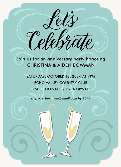 Let's Celebrate Party Invitations