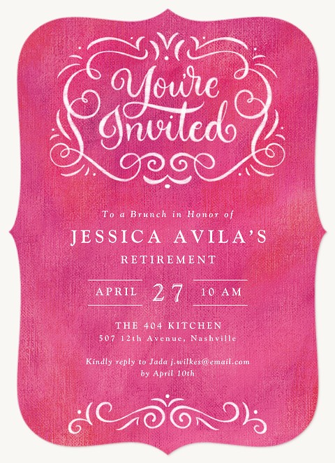 Pink Sunset Party Invitations