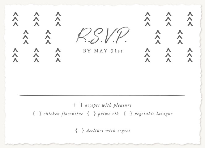 Modern Signature Wedding RSVP Cards