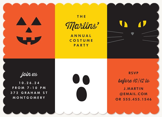 Halloween Icons Halloween Party Invitations