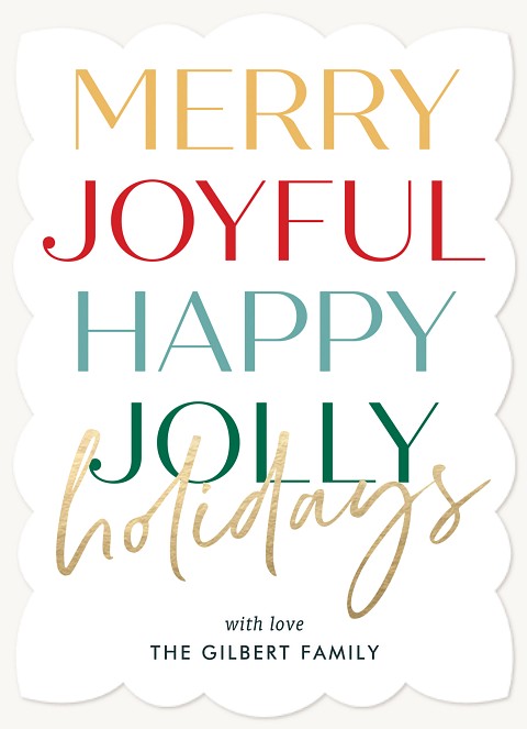 Happy Greetings Photo Holiday Cards