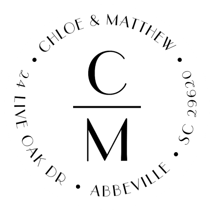 Modern Monogram | Custom Rubber Stamps