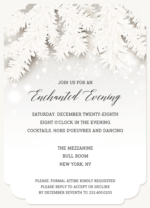 Enchanted Winter Holiday Party Invitations