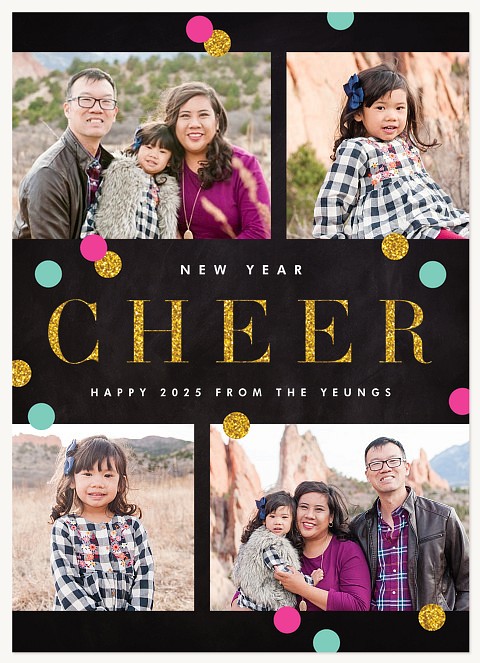 Whimsical Cheer New Year's Cards