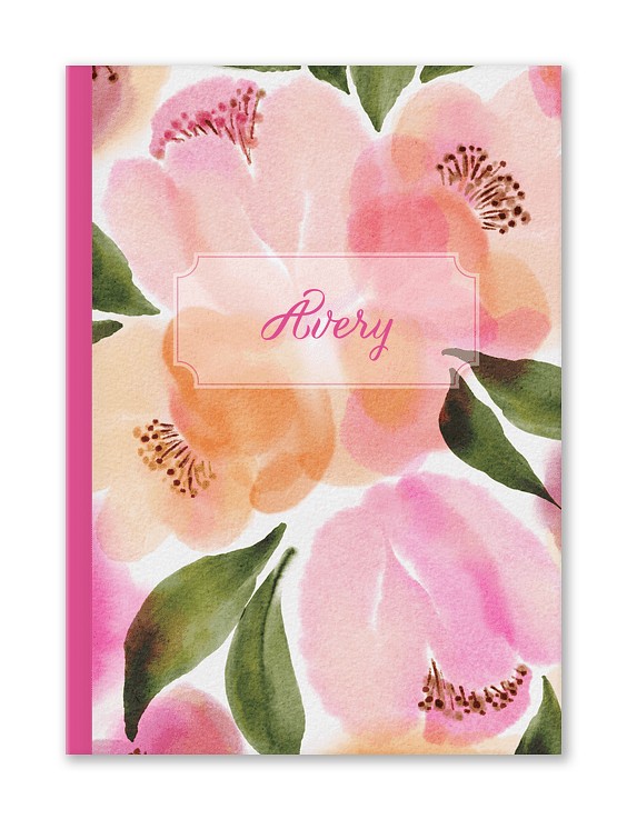 Painterly Blossoms Custom Hardcover Journals