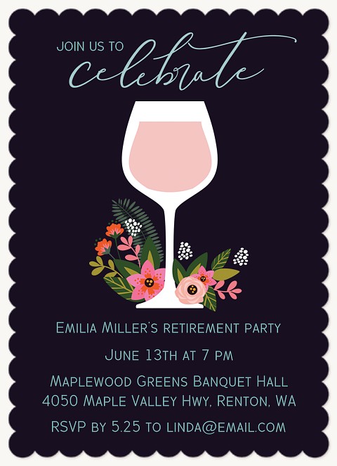 Rose Elegance Party Invitations