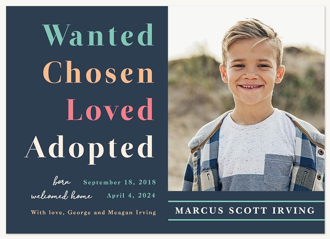 Adopted with Love Adoption Announcements