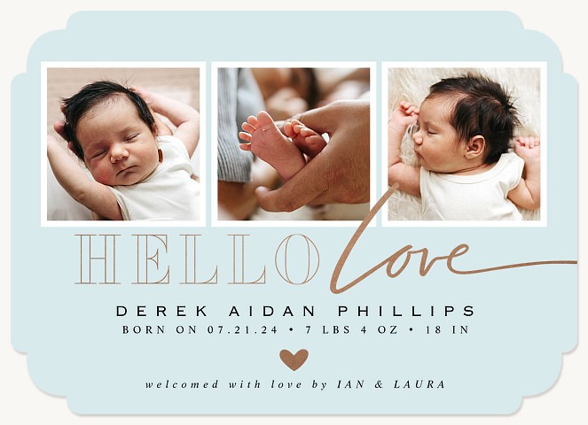 Hello Love Baby Announcements