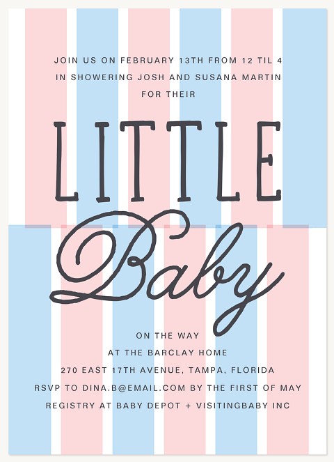 Little Baby Baby Shower Invites