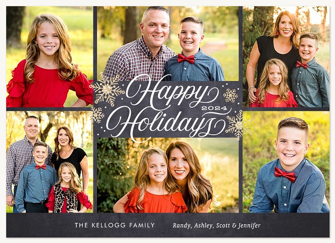 Snowy Collage Photo Holiday Cards
