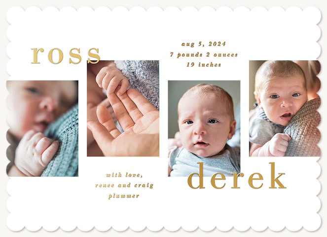 Cherished Collage Baby Announcements