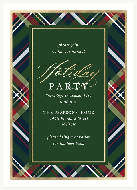 Elegant Celebration Holiday Party Invitations