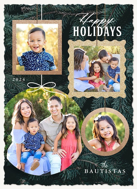 Tree Ornaments Personalized Holiday Cards