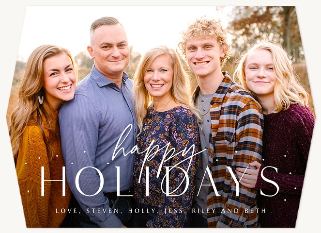 Modern Type Personalized Holiday Cards