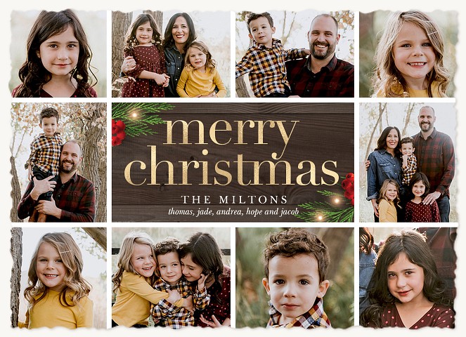 Twinkling Collage Personalized Holiday Cards