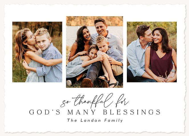 Simple Blessings Personalized Holiday Cards