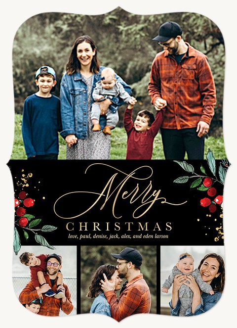 Midnight Holidays Personalized Holiday Cards