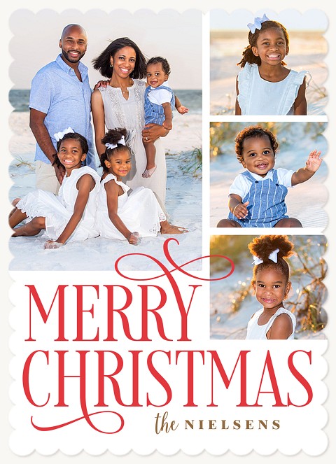 Flourished Greetings Personalized Holiday Cards