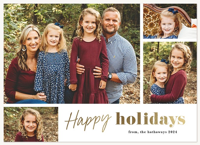 Golden Moments Personalized Holiday Cards