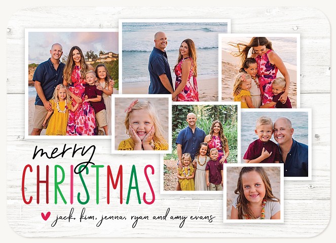 Merry Collage Personalized Holiday Cards