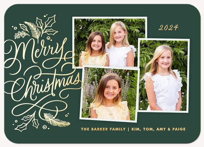 Florals & Flourishes Personalized Holiday Cards