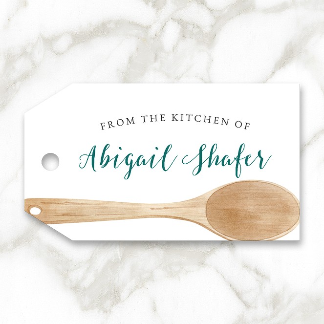 Baker's Spoon Custom Gift Tags