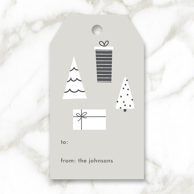 Neutral Holiday Custom Gift Tags