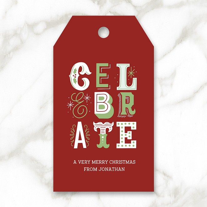 Christmas Celebration Custom Gift Tags