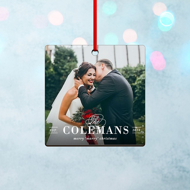 Classically Wed Personalized Ornaments