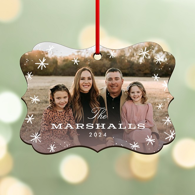 Star Frame Personalized Ornaments