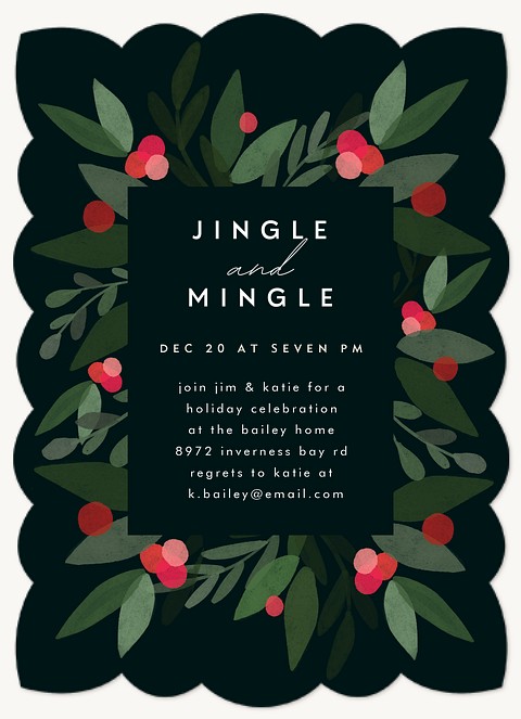 Festive Mingle Holiday Party Invitations