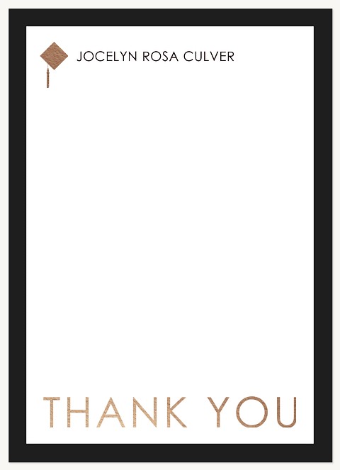 Gold Cap Thank You Cards 