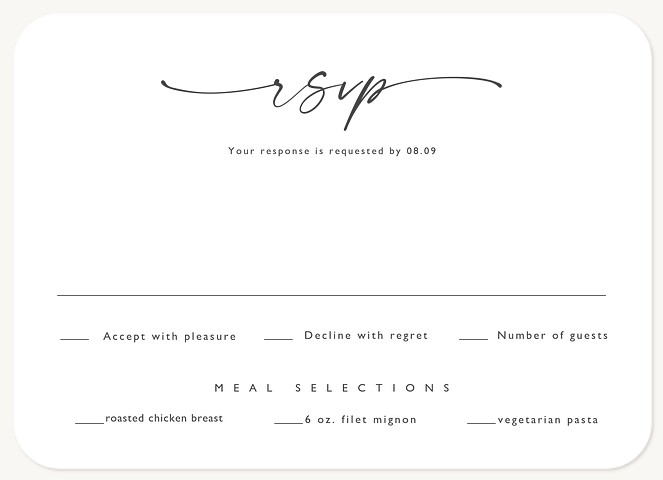 Easygoing Wedding RSVP Cards